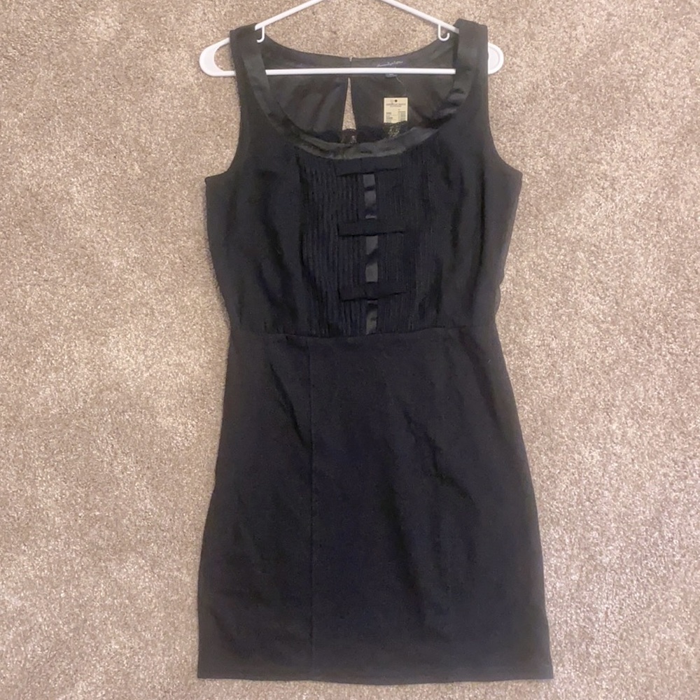 Black fitted dress from American Eagle.
